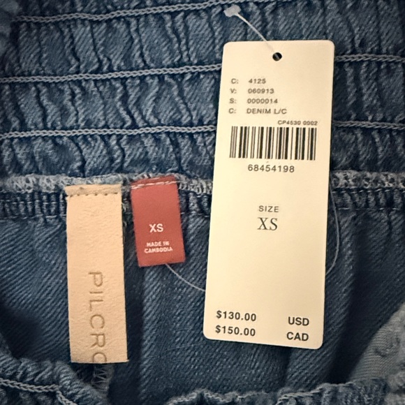 Anthropologie Pilcro Denim Smocked Romper - Picture 3 of 4